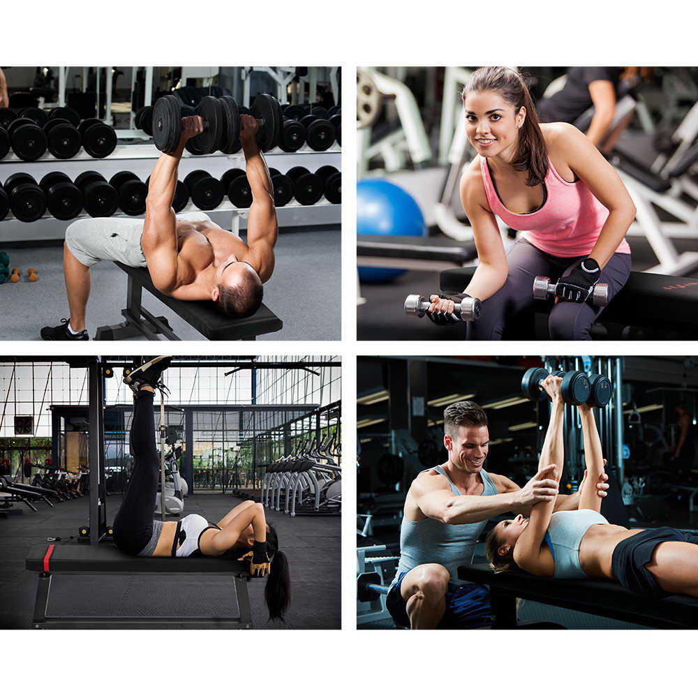 Weight Bench Flat Multi-Station Home Gym Squat Press Benches Fitness - 300kg Capacity