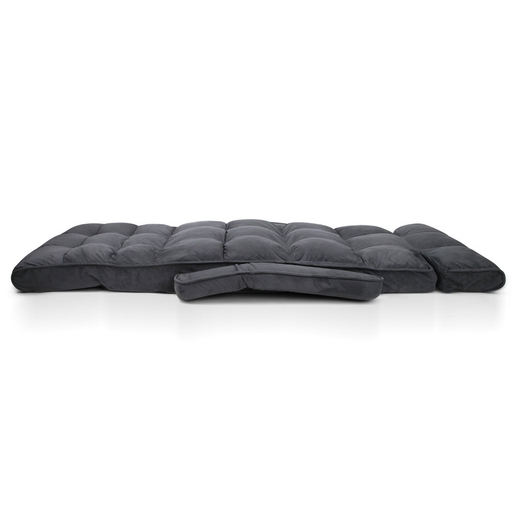 Adjustable Lounge Sofa Bed - Charcoal