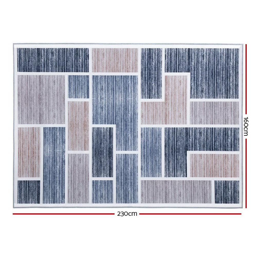 Soft Short Pile Area Floor Rug 160x230 - Blue
