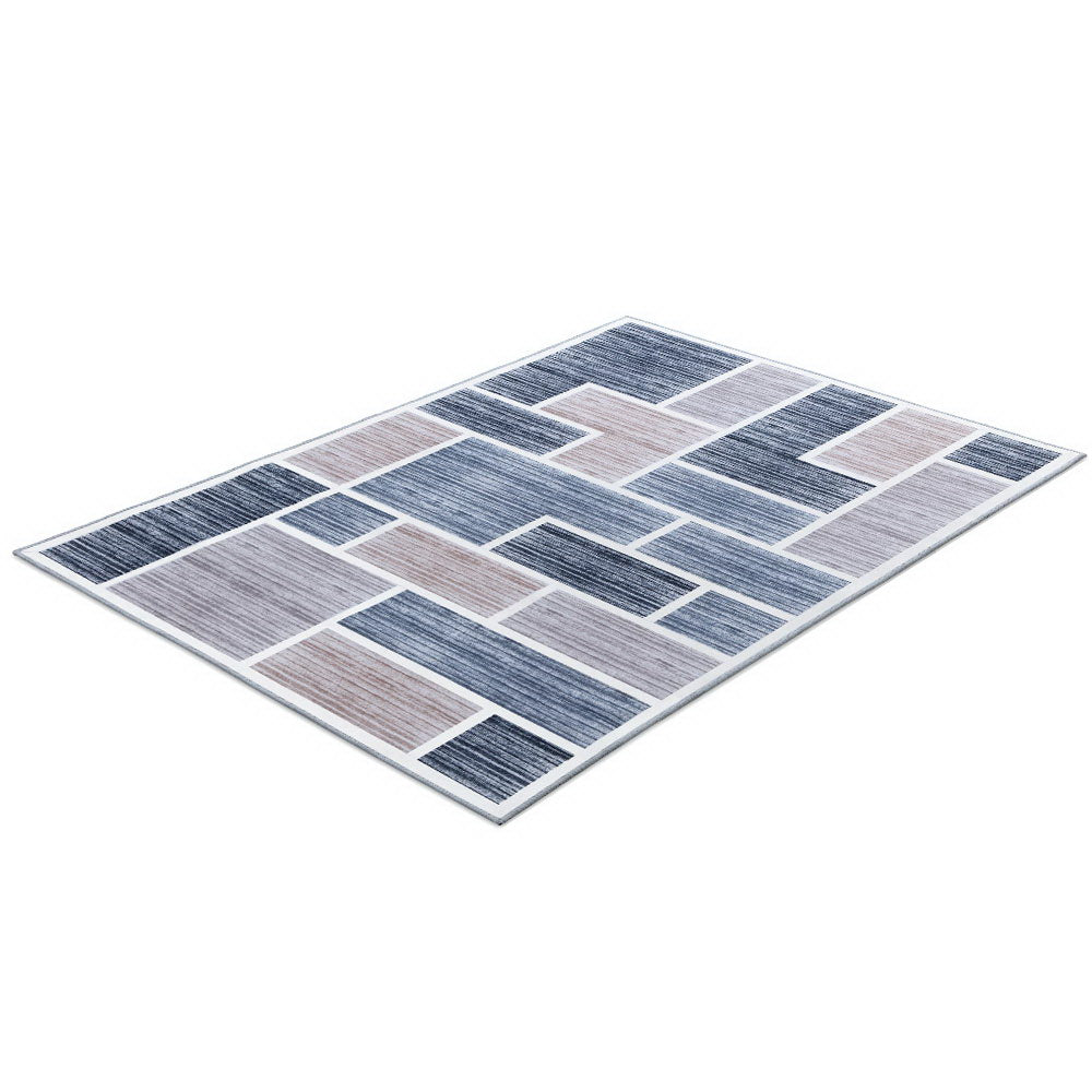Soft Short Pile Floor Rug 200x290 - Blue