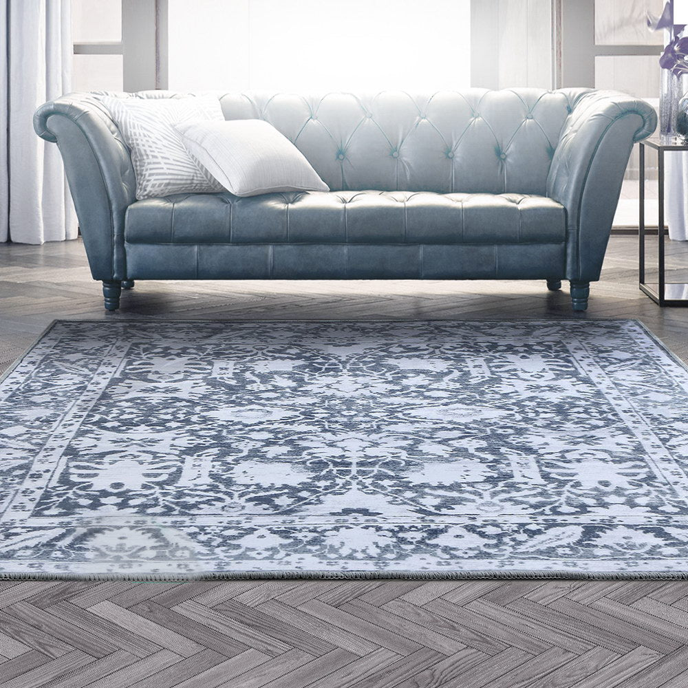 Soft Short Pile Area Floor Rug 160x230 - Blue
