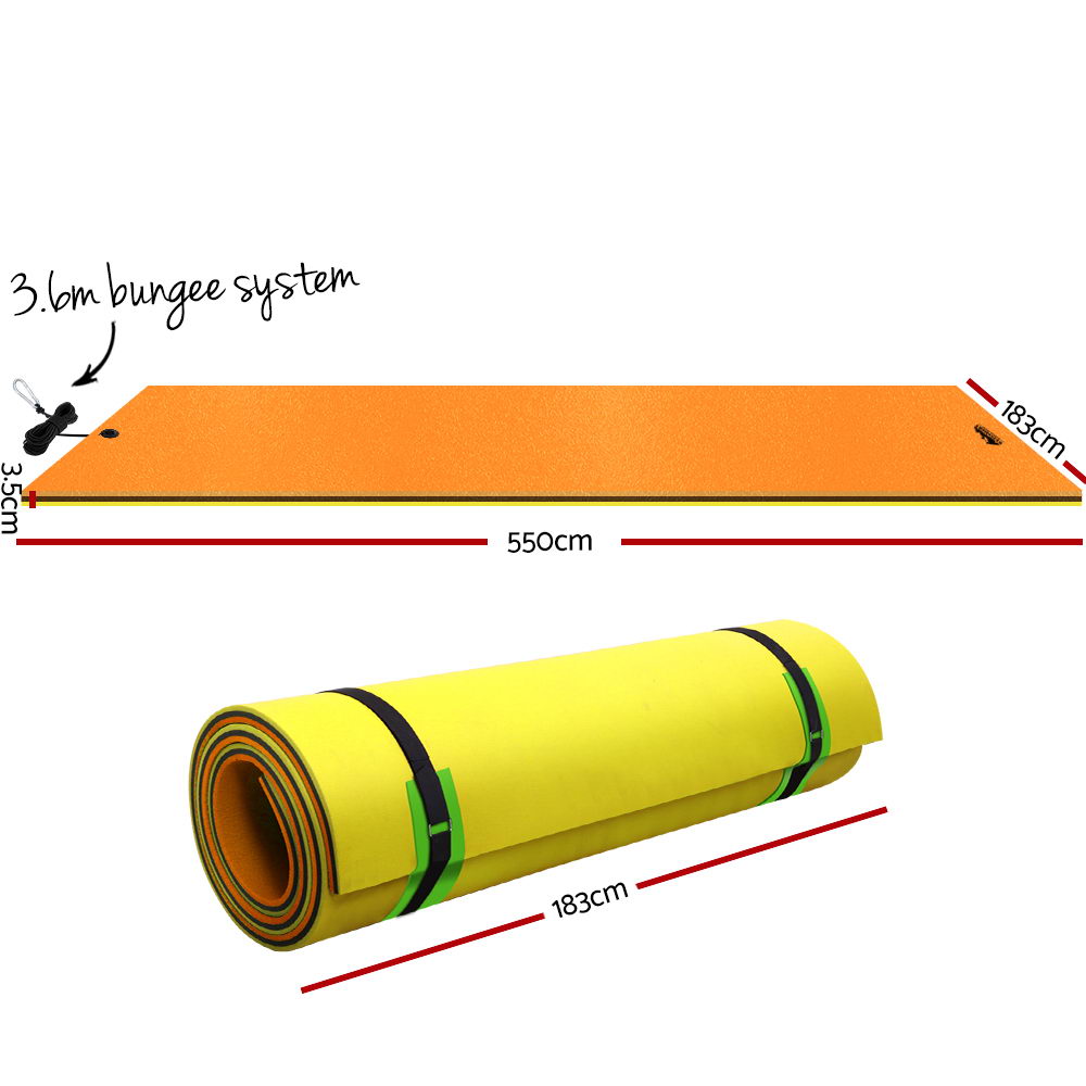 Floating Mat Water Slide Park Stand Up Paddle - 550cm