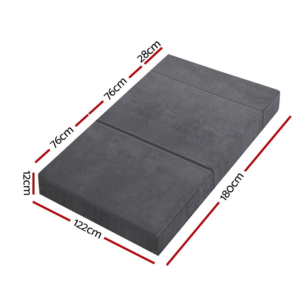 Foldable Foam Mattress - Grey