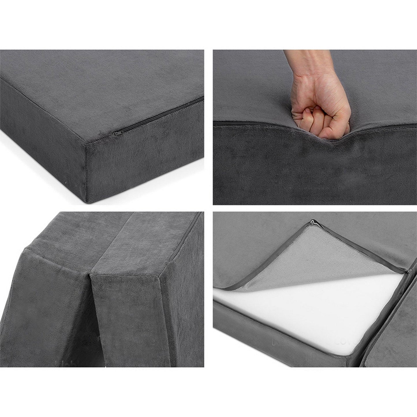 Foldable Foam Mattress - Grey