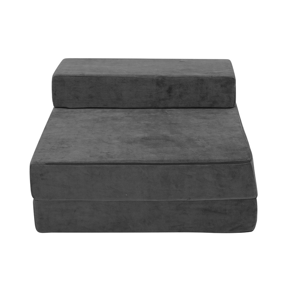 Bedding Folding Foam Portable Polyester Mattress - Grey