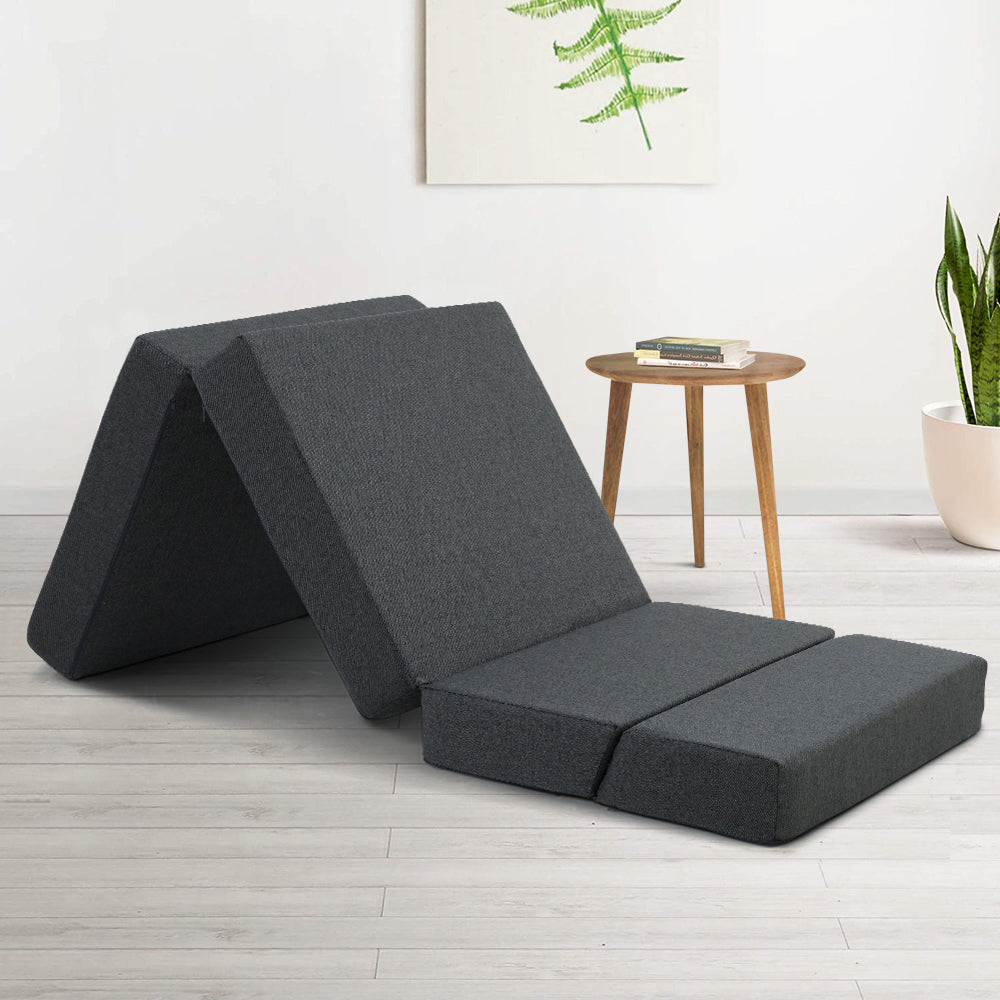 Portable Folding Bed Mattress - Dark Grey
