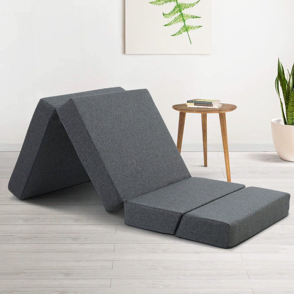 Portable Folding Bed Mattress - Dark Grey