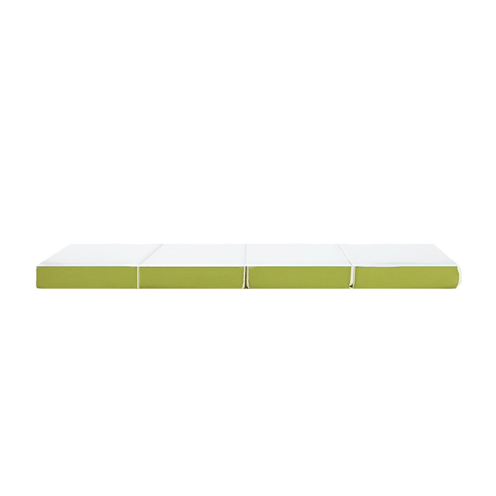 Bedding Camp Foldable Mattress 4-Fold Mat Single - Green