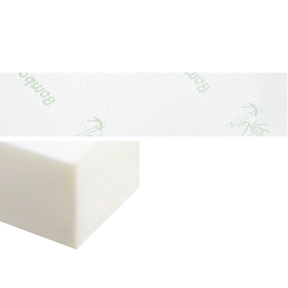 Portable Folding Mattress Bamboo Fabric - White and Grey