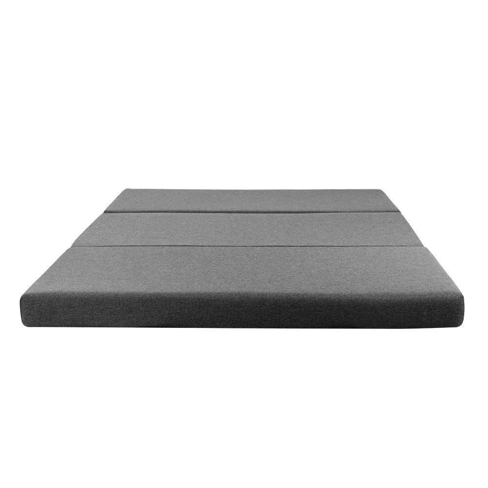 Bedding Foldable Foam Mattress Portable Mat Double - Dark Grey
