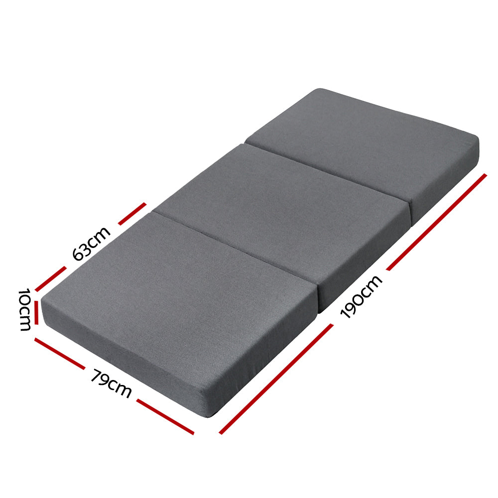 Portable Folding Mattress - Dark Grey