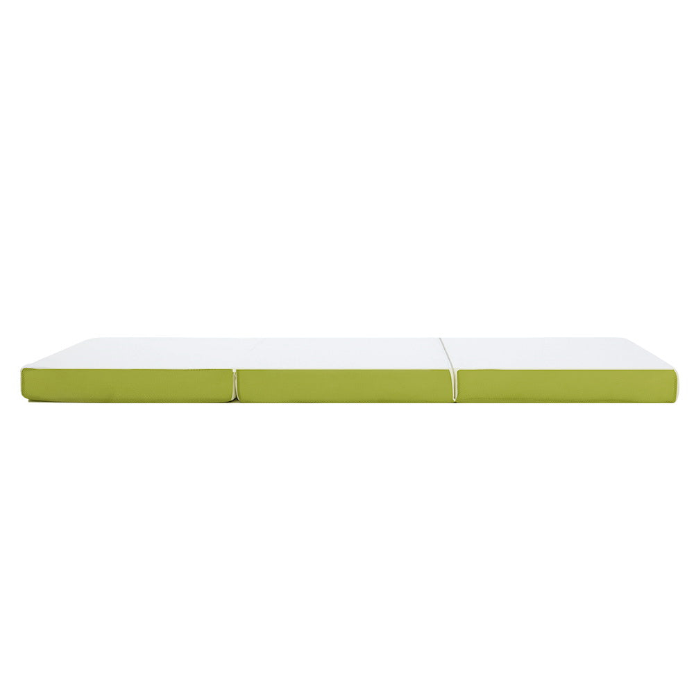 Bedding Camp Foldable Mattress Tri Fold Mat Single - Green
