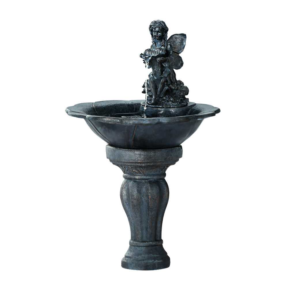 Garden Water Fountain Features Solar with LED Lights - Cascading Angel
