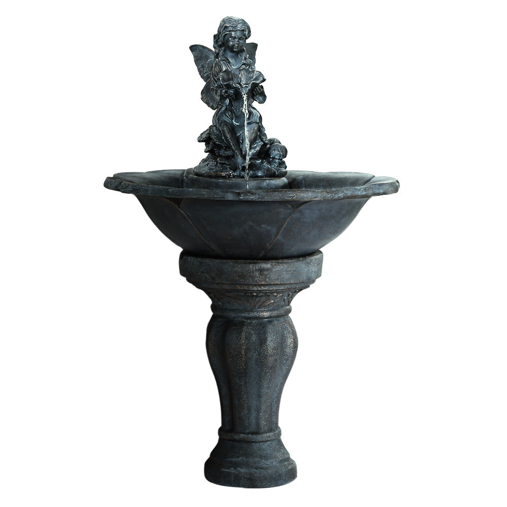 Garden Water Fountain Features Solar with LED Lights - Cascading Angel
