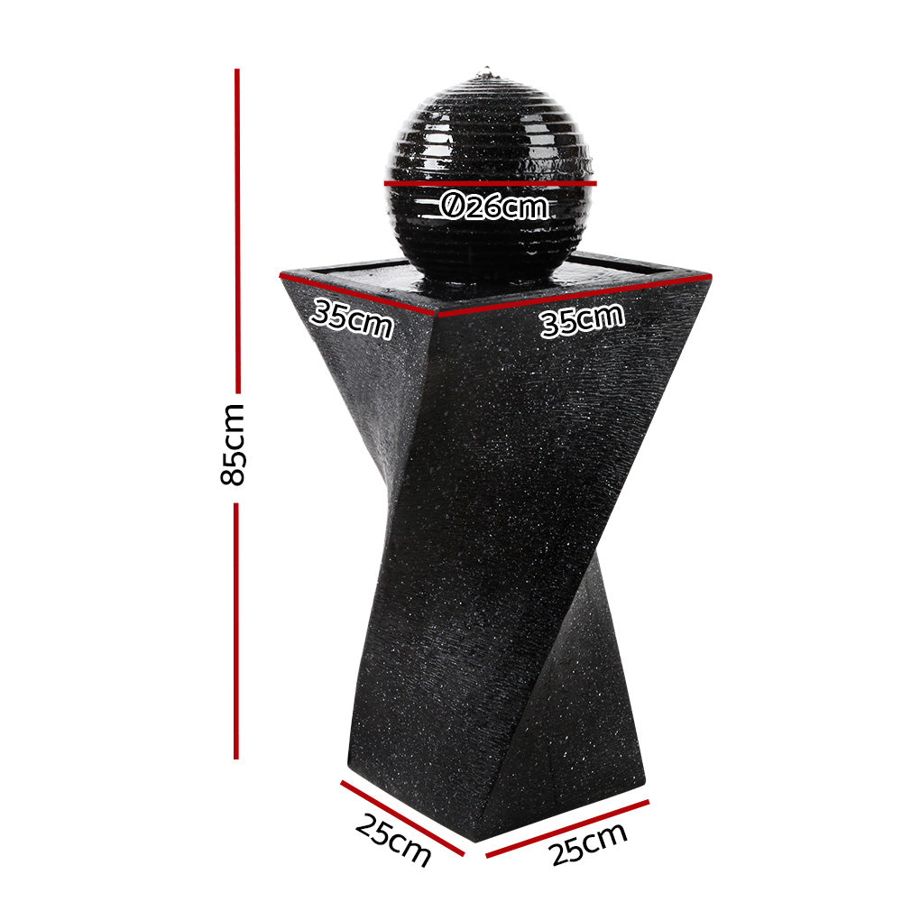 Solar Powered Water Fountain - 4 LED Lights