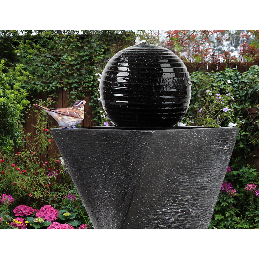 Solar Powered Water Fountain - 4 LED Lights