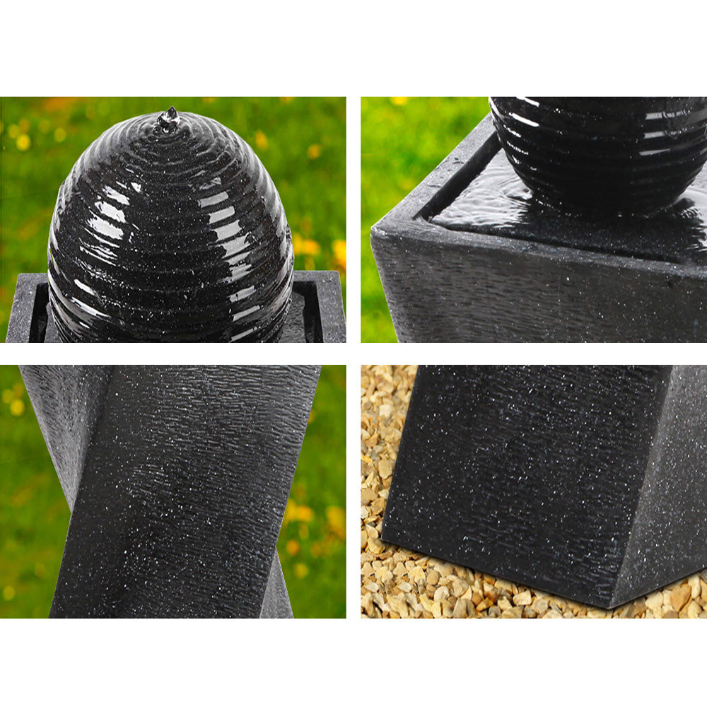 Solar Powered Water Fountain - 4 LED Lights