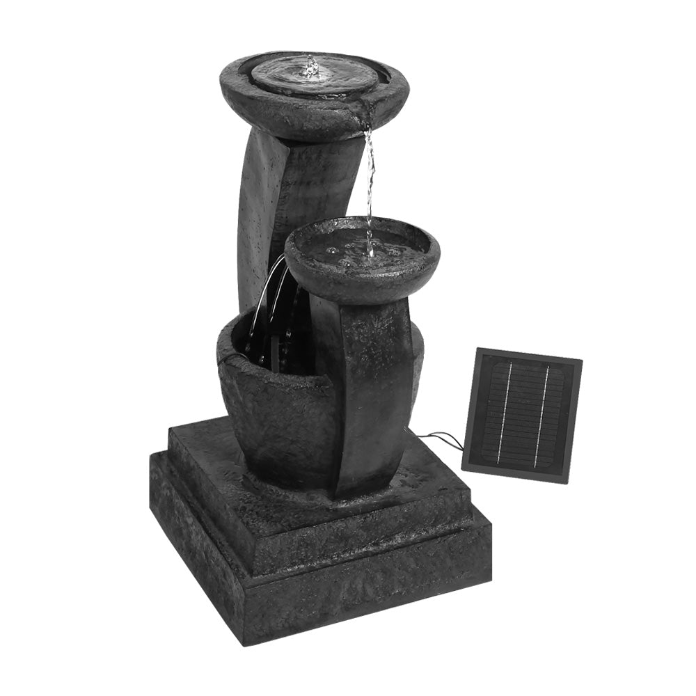 3 Tier Solar Powered Fountain with LED Lights - Blue