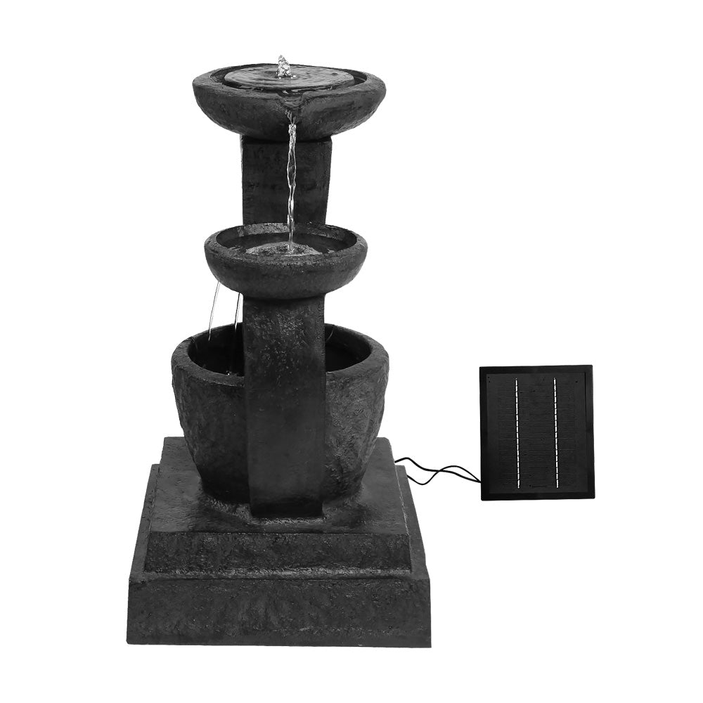 3 Tier Solar Powered Fountain with LED Lights - Blue