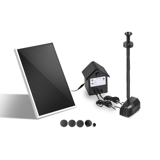 30W Outdoor Solar Fountain with Battery Submersible Water Pump - 4 LED Lights