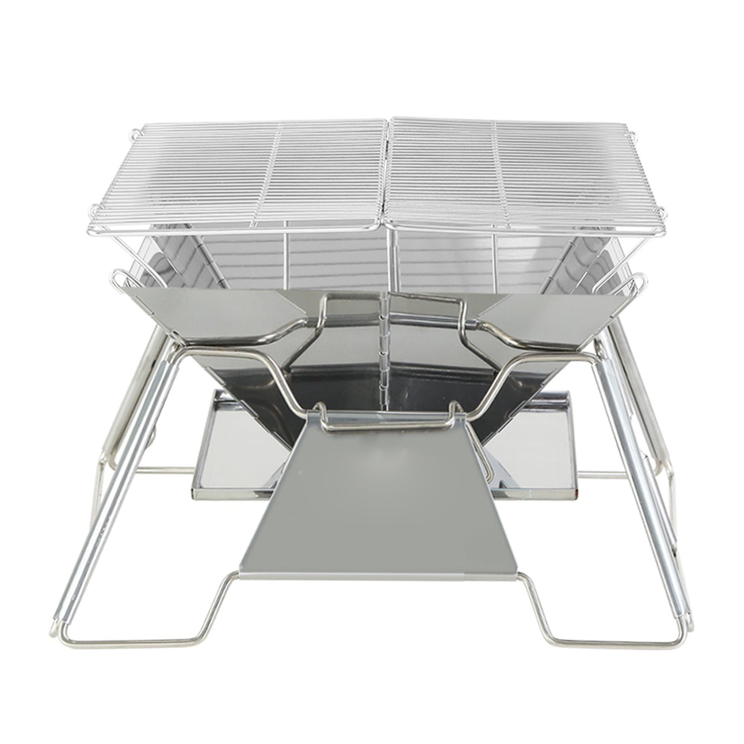 Stainless Steel Barbecue Fire Pit - 2 in 1