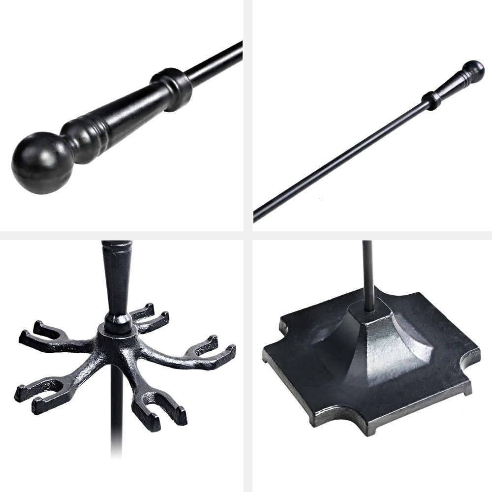 4 Piece Fireplace Tool Set - Black