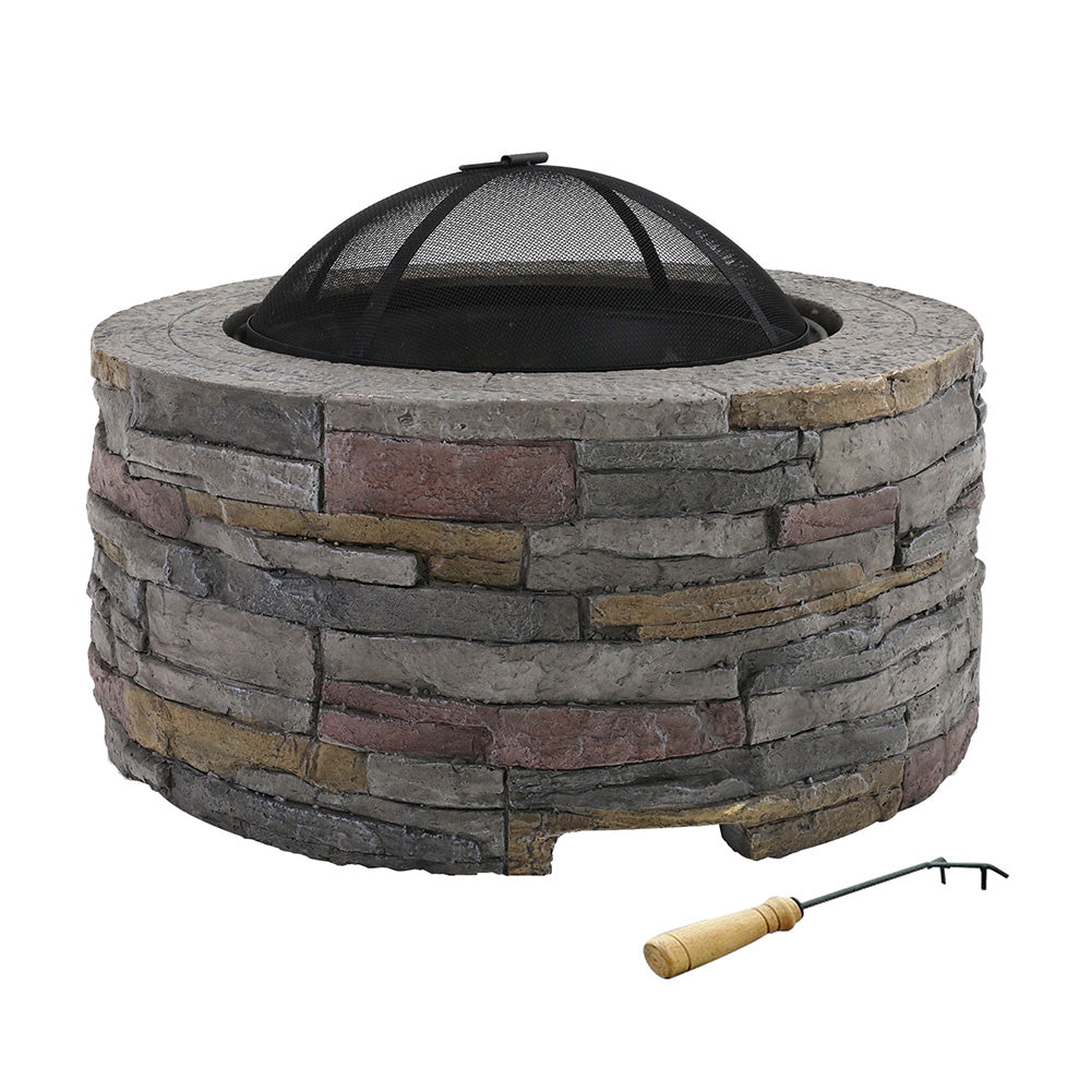 Outdoor Garden Fire Pit Table Set