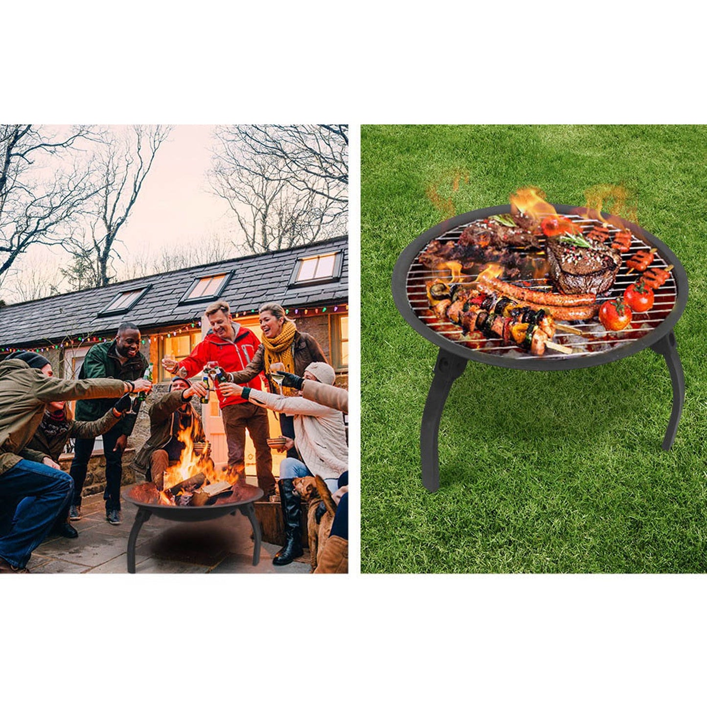 Outdoor Barbecue Fire Pit - 30 Inches