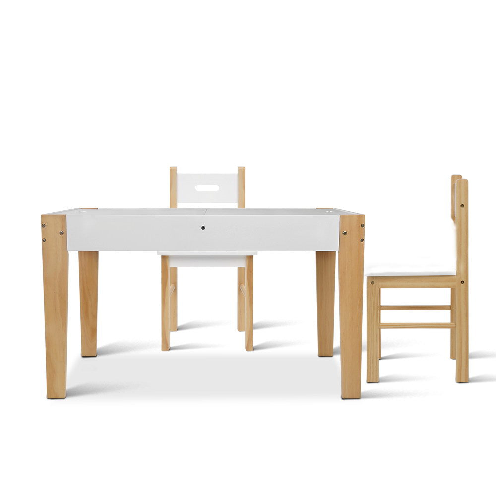 Kids Activity Table and Chair Set - White and Natural