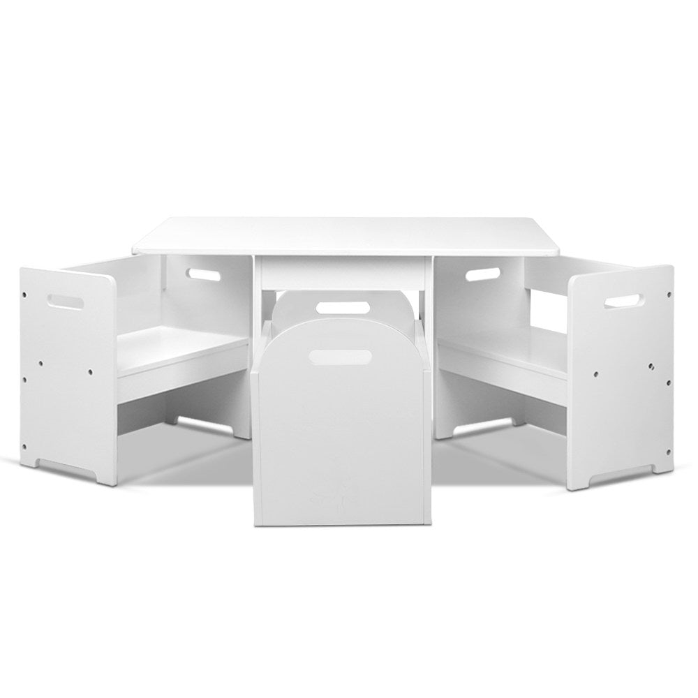 Kids Multi-function Table and Chair Activity Desk - White