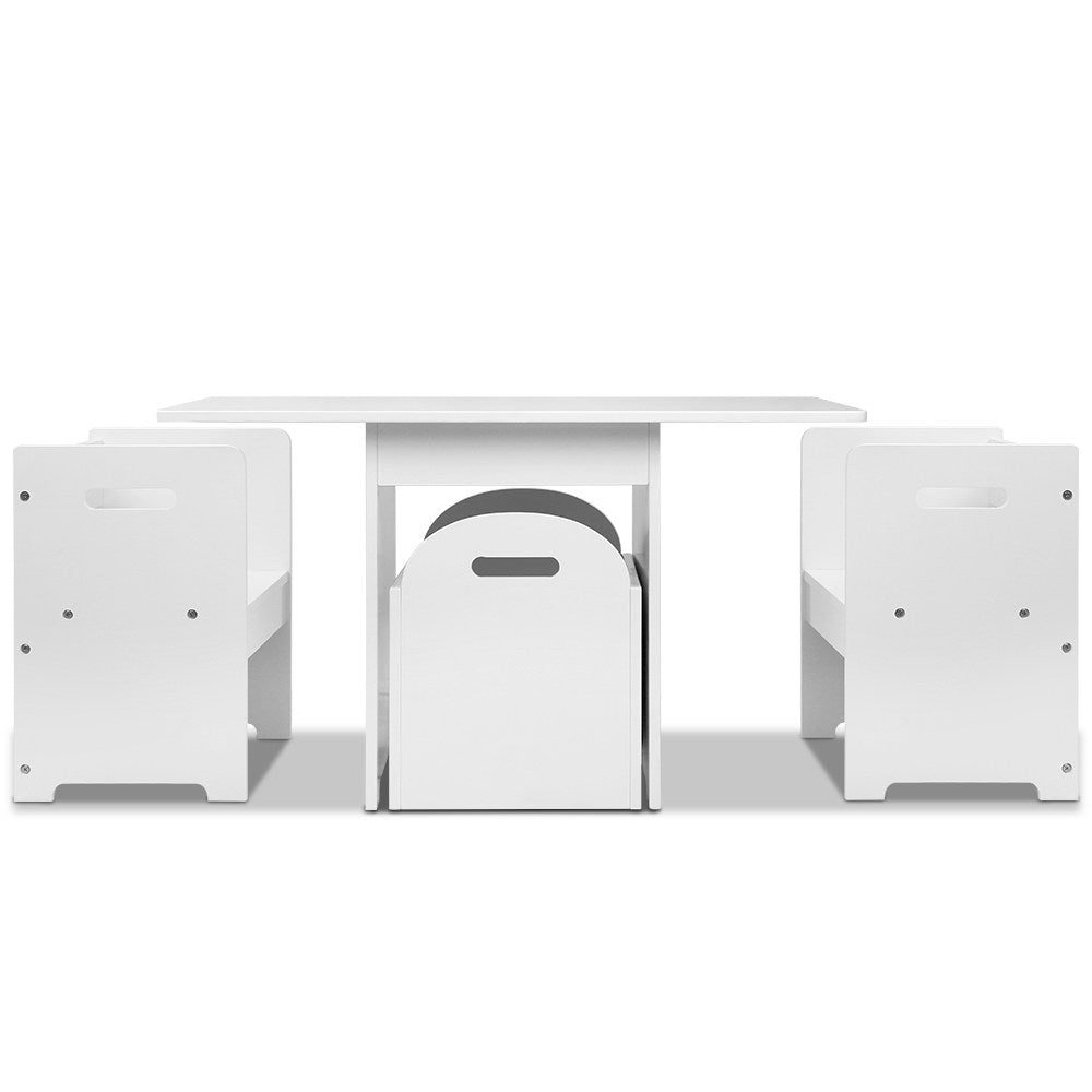 Kids Multi-function Table and Chair Activity Desk - White