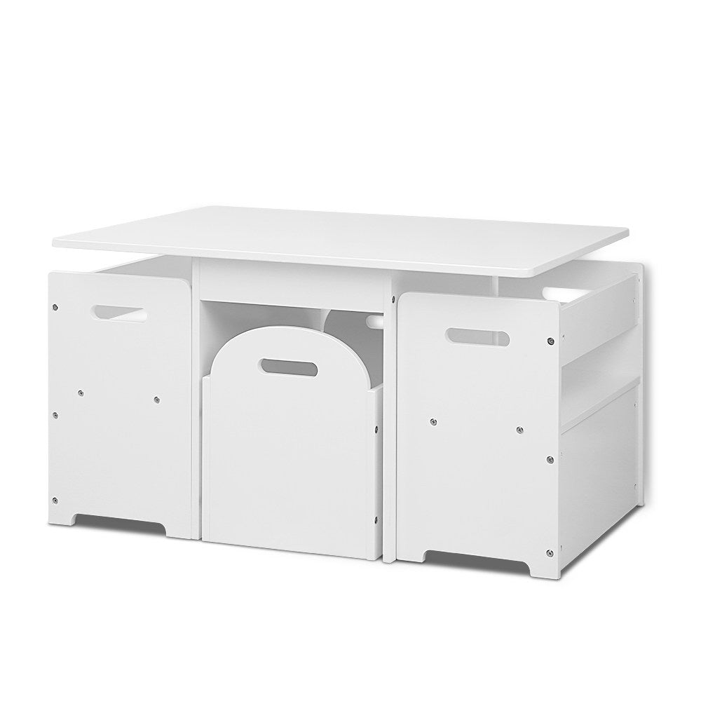 Kids Multi-function Table and Chair Activity Desk - White