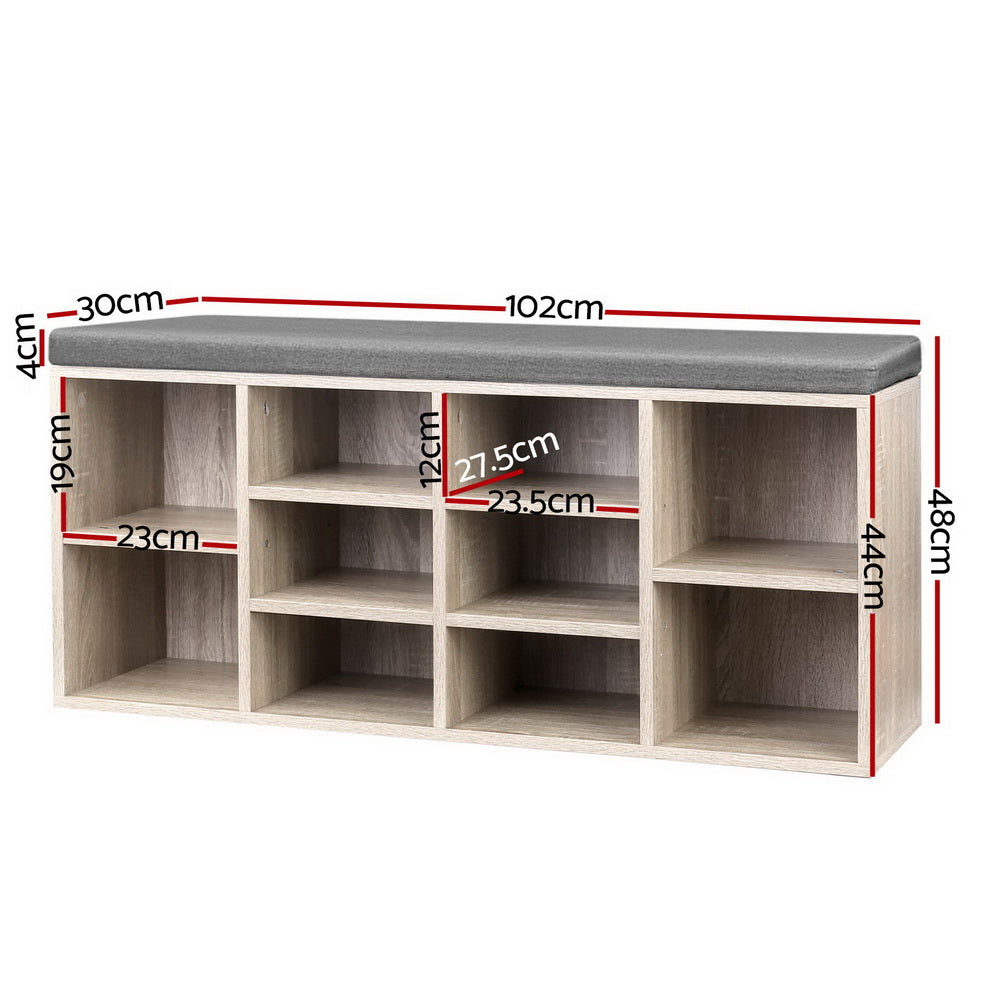 Bench Wooden Shoe Rack Storage