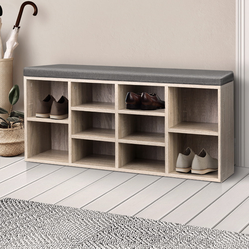 Bench Wooden Shoe Rack Storage