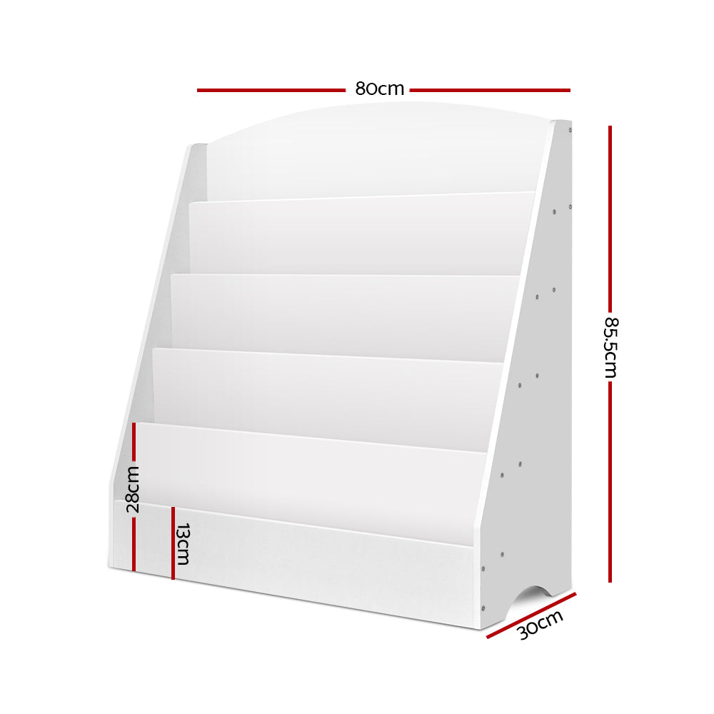 Kids Books and Magazine Organiser Shelf - 5 Tiers