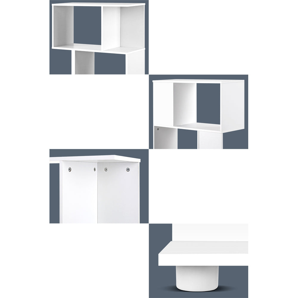DIY 3 Tier Zig Zag Bookshelf - White