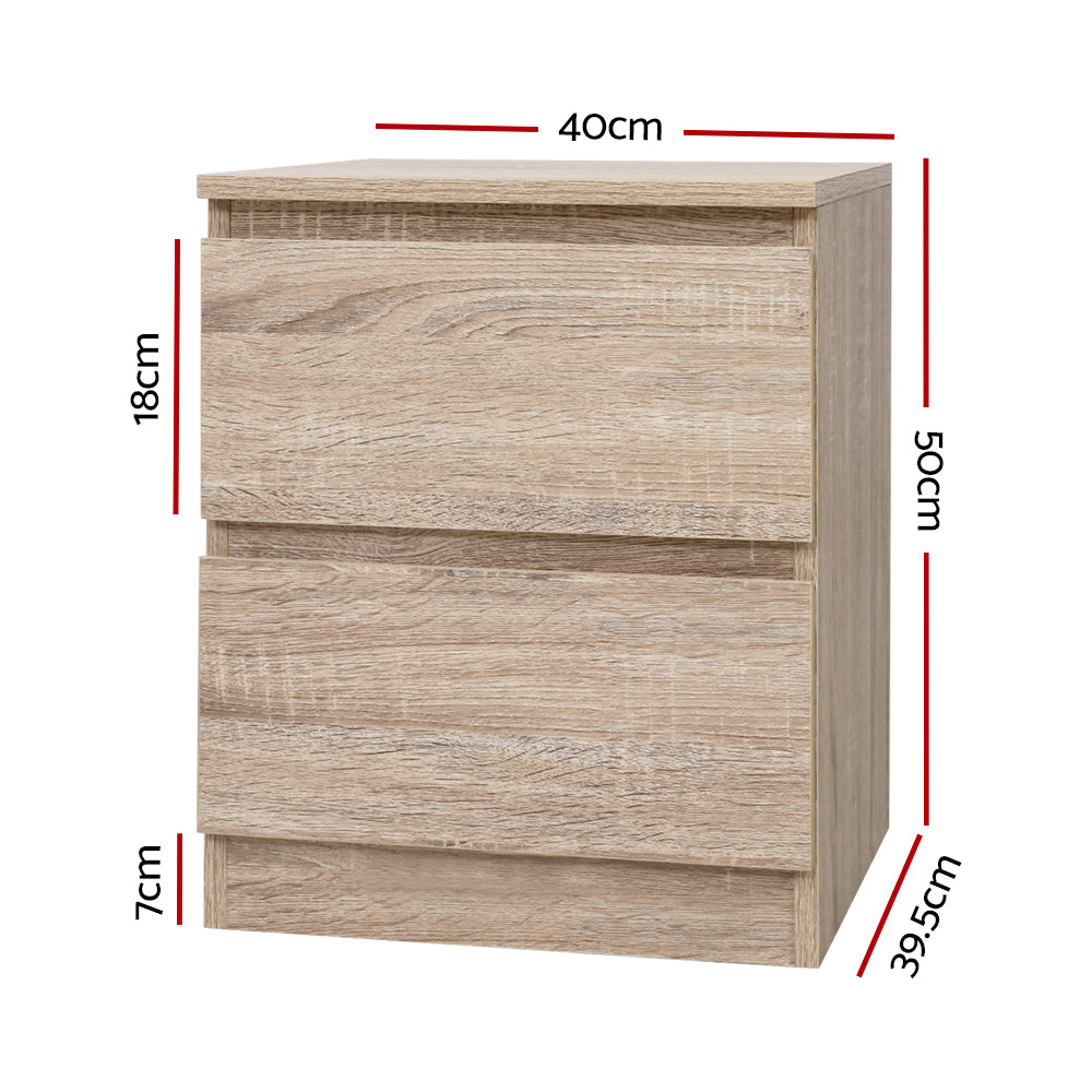 Bedside Tables Drawers Side Table Bedroom Furniture Nightstand Wood Lamp