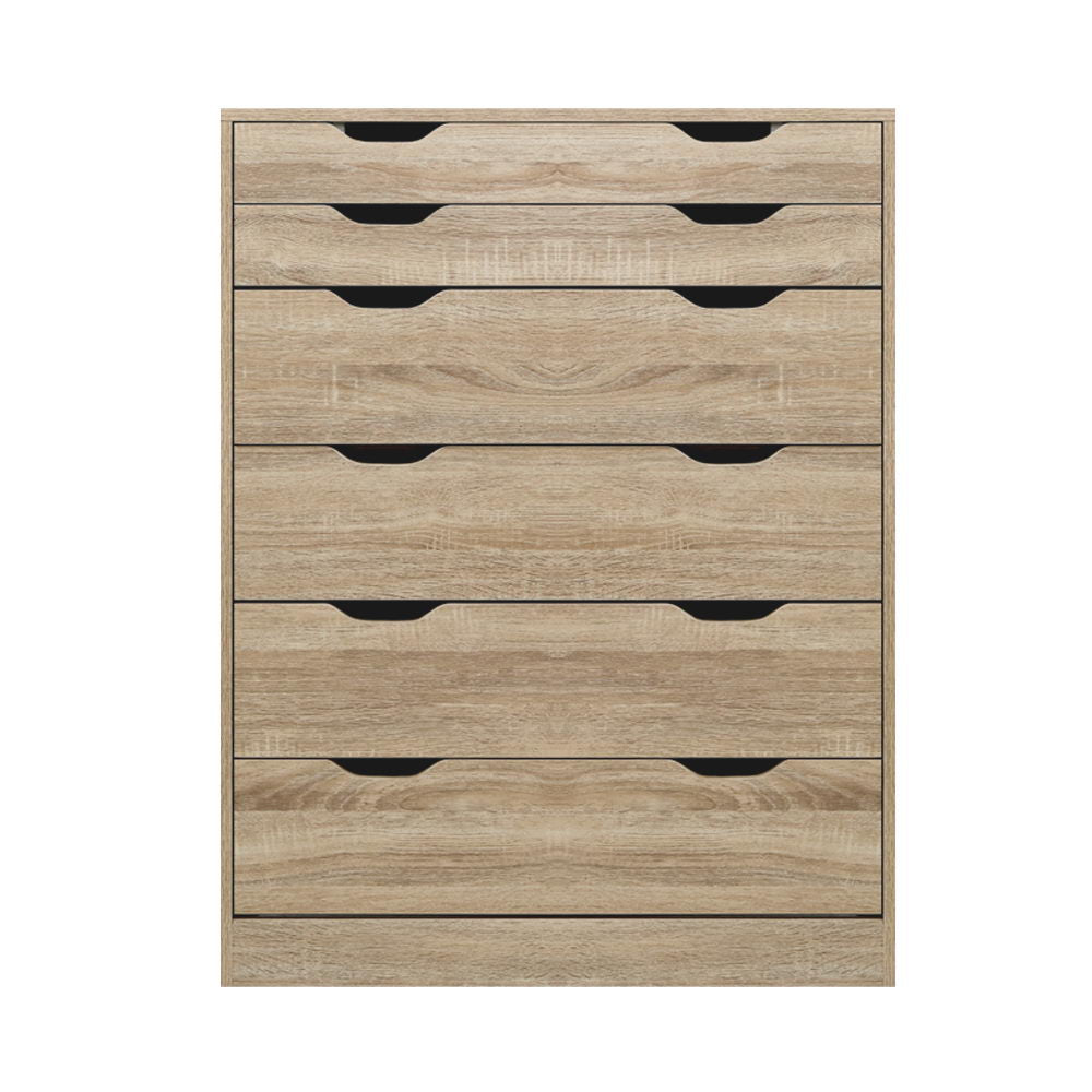 6 Chest of Drawers Tallboy Dresser Table Storage Cabinet Oak Bedroom