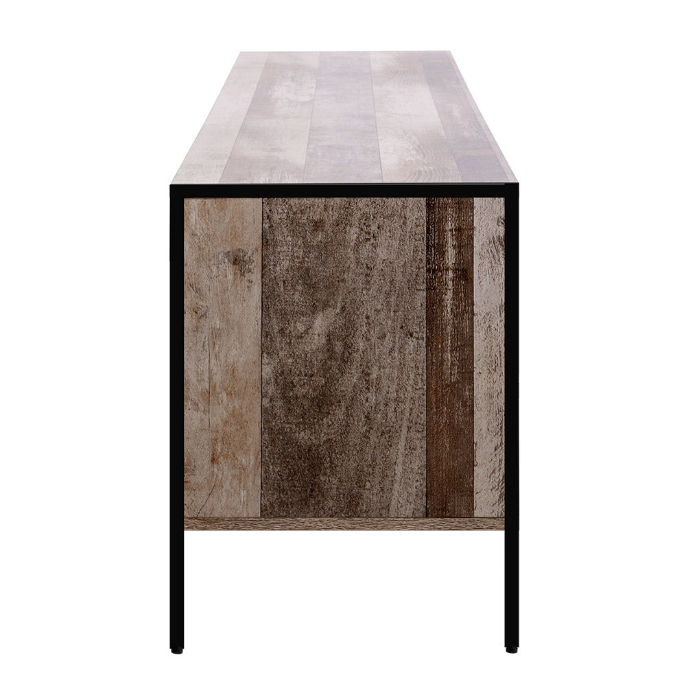 TV Stand Entertainment Unit Storage Cabinet Industrial Rustic Wooden 120cm