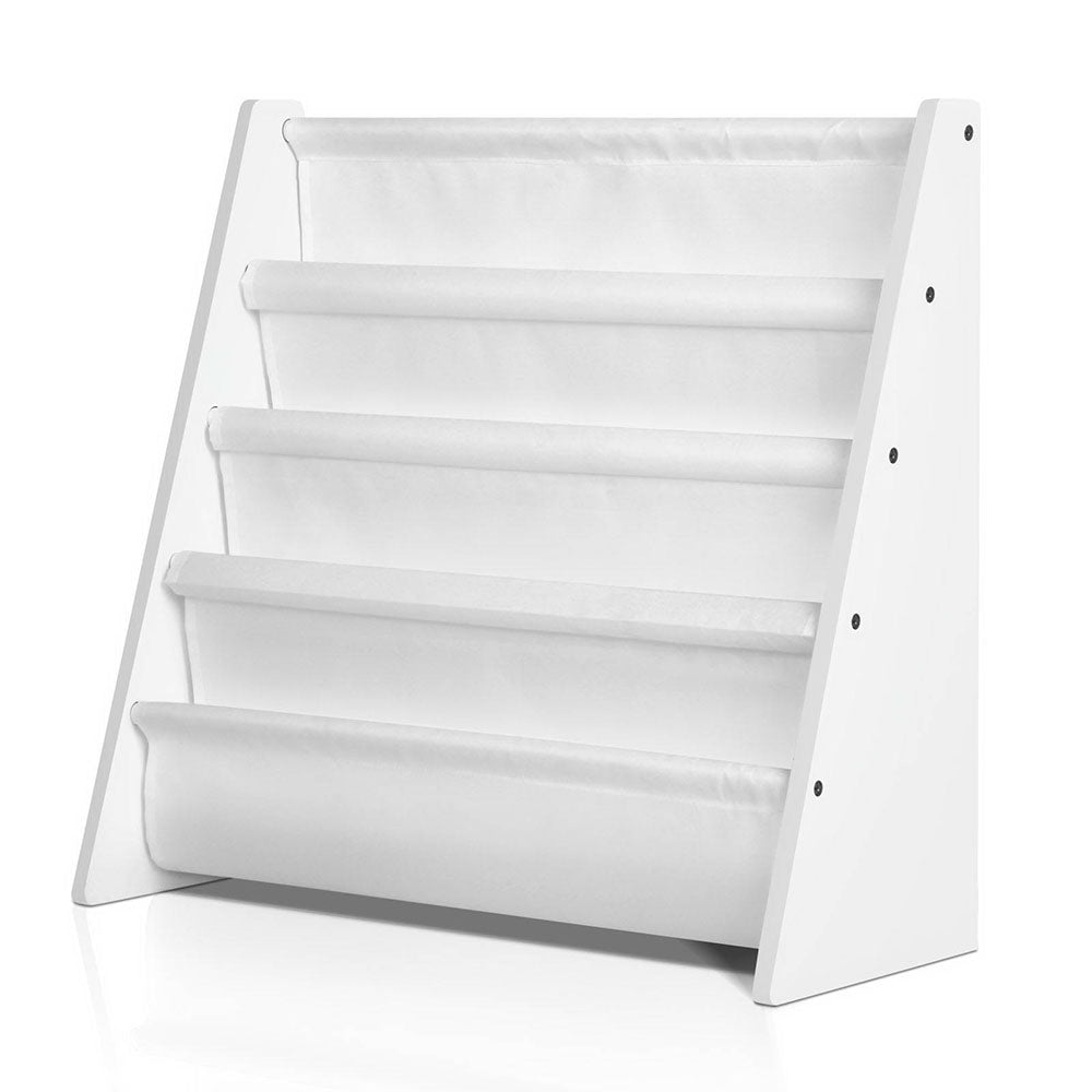 Kids Books and Magazine Organiser Shelf Display - White