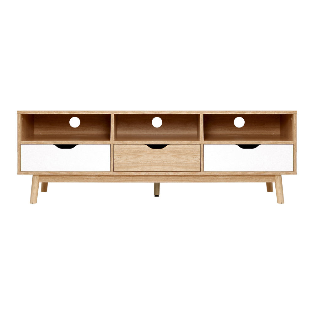 TV Cabinet Entertainment Unit Stand Wooden Storage 140cm Scandinavian
