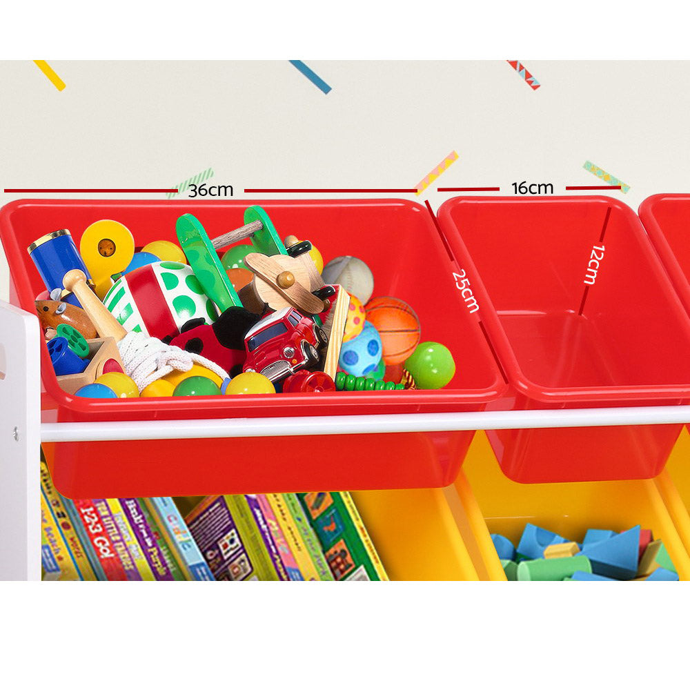 Kids Toy Organiser  Shelf Storage Rack - 12 Bins