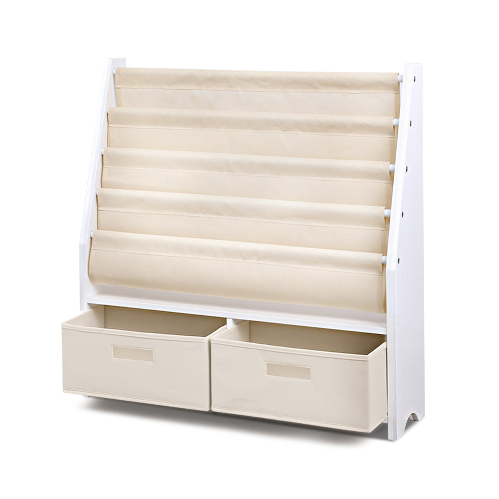 Kids Toy and Book Organiser Shelf Storage Rack - 4 Tiers