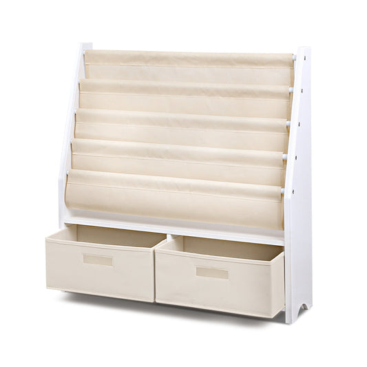 Kids Toy and Book Organiser Shelf Storage Rack - 4 Tiers