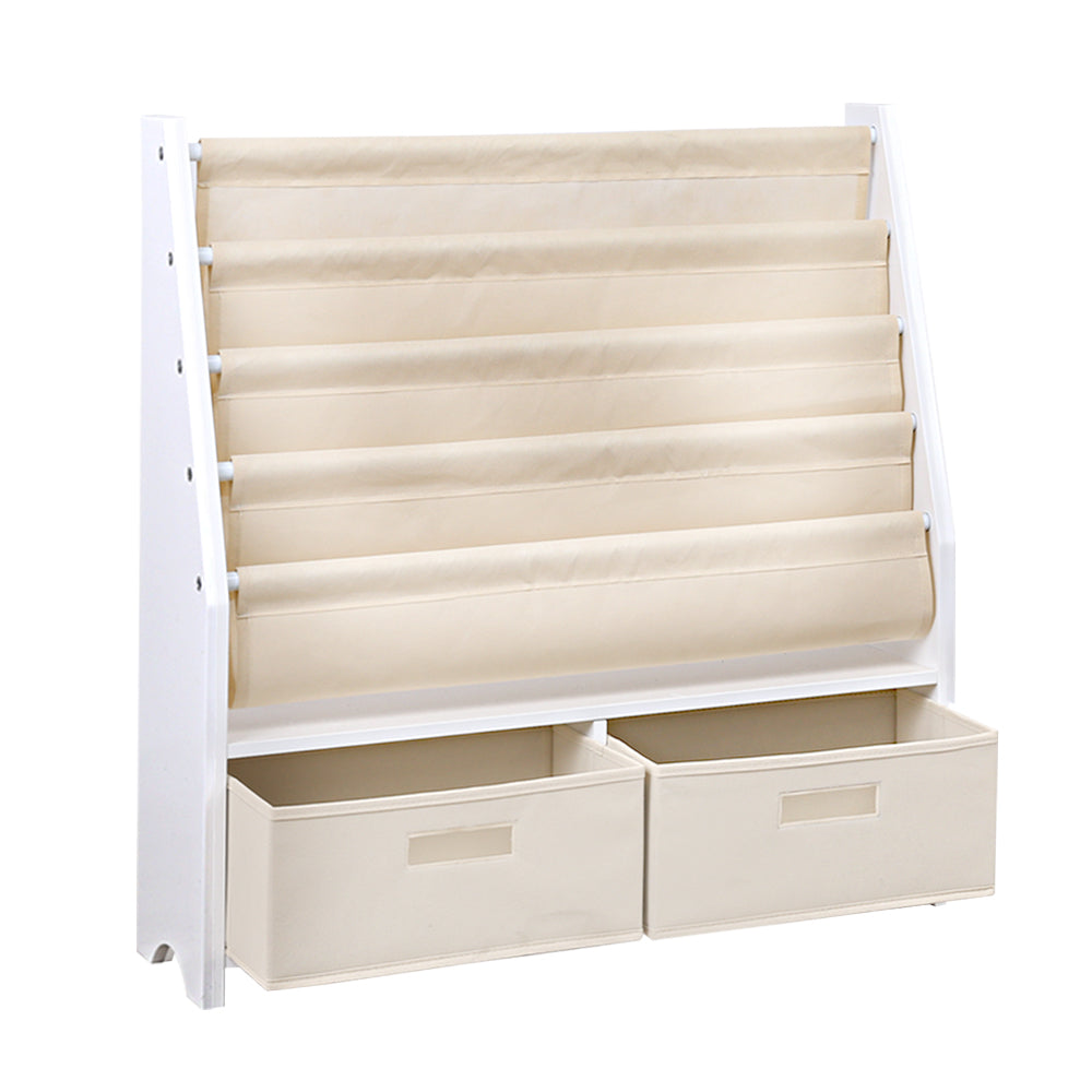Kids Toy and Book Organiser Shelf Storage Rack - 4 Tiers