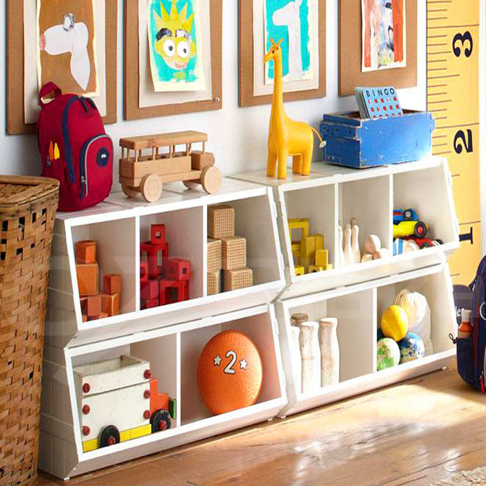 Kids Toy Box Storage Organiser - White