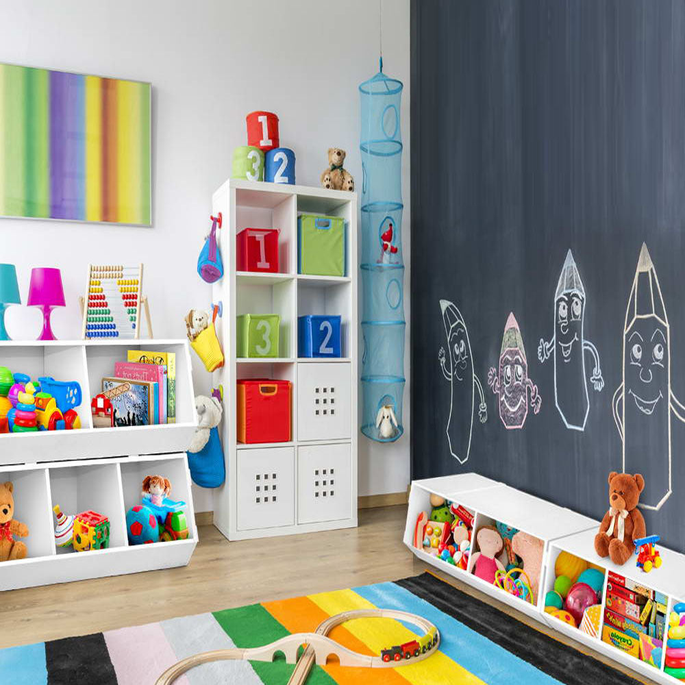 Kids Toy Box Storage Organiser - White