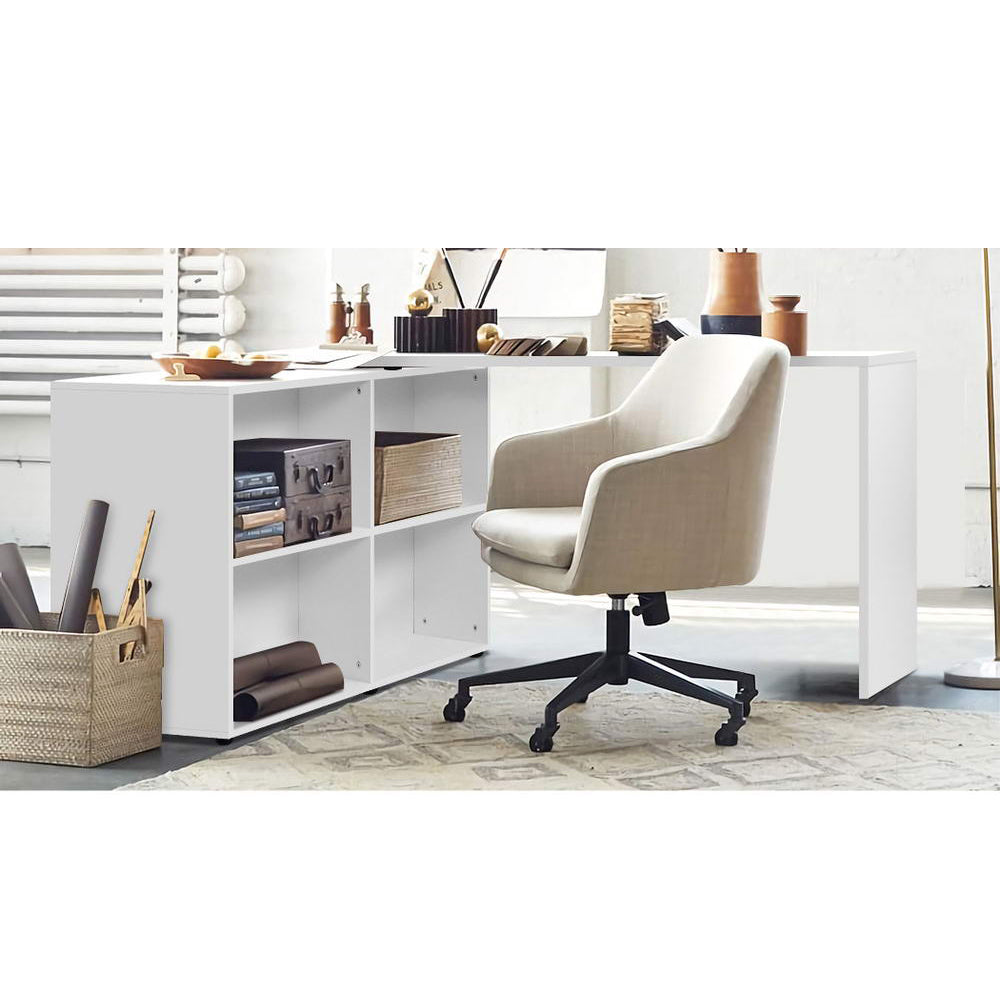Office Computer Corner Desk Workstation - White