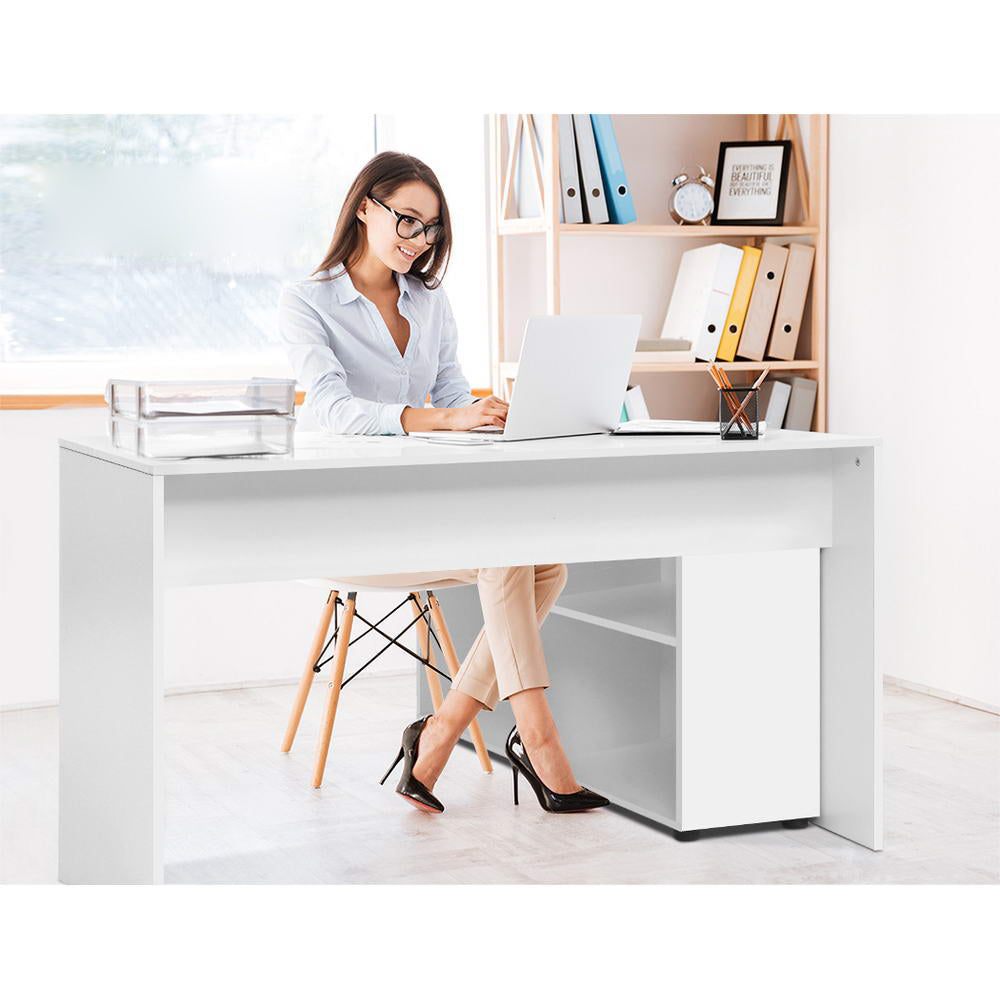 Office Computer Corner Desk Workstation - White