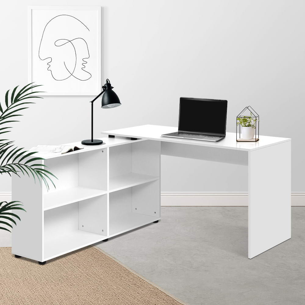 Office Computer Corner Desk Workstation - White